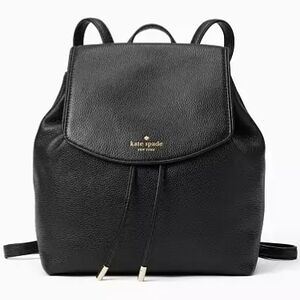KATE SPADE Mulberry Street Small Breezy Black Pebbled Leather Backpack